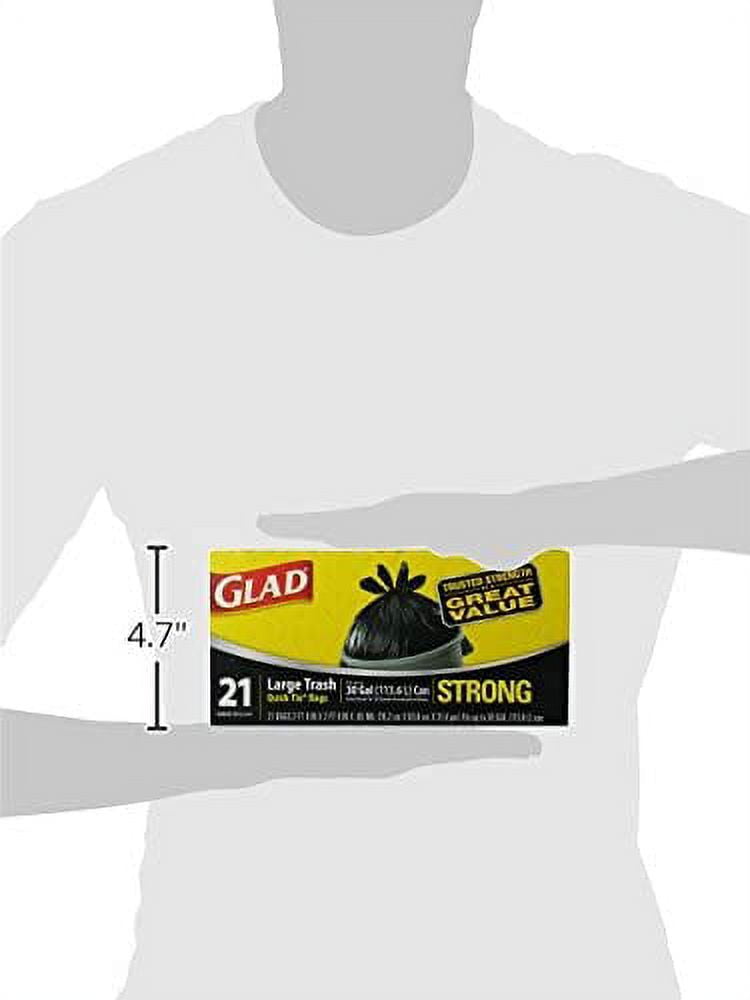 Glad® Guaranteed Strong Large Quick-Tie® Trash Bags, 30 Gallon, 10 Count, Shop
