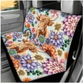 thumbnail image 3 of KUIFORTI Cow Flower Automobile Seat Covers Set of 14 with Car Headrest Protectors Auto Seat Belt Cover Car Steering Wheel Cover Auto Center Console Pad Fit for Most Cars, 3 of 6