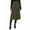 thumbnail image 2 of Women Skirt Fashion High Waisted Midi Skirts Casual Business Work Outfit Green S, 2 of 7