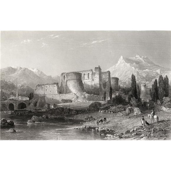 Pergamos Dinde Dessinée par Thomas Allom Gravé par J.Cousen de la Collection de G. Vertu Esq. C.1863 Imprimer&44; Grand - 38 x 24