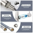 thumbnail image 5 of Wowow 3 Functions Single Handle Pull Down Sprayer Kitchen Faucet with Soap Dispenser in Stainless Steel Brushed Nickel, 5 of 5
