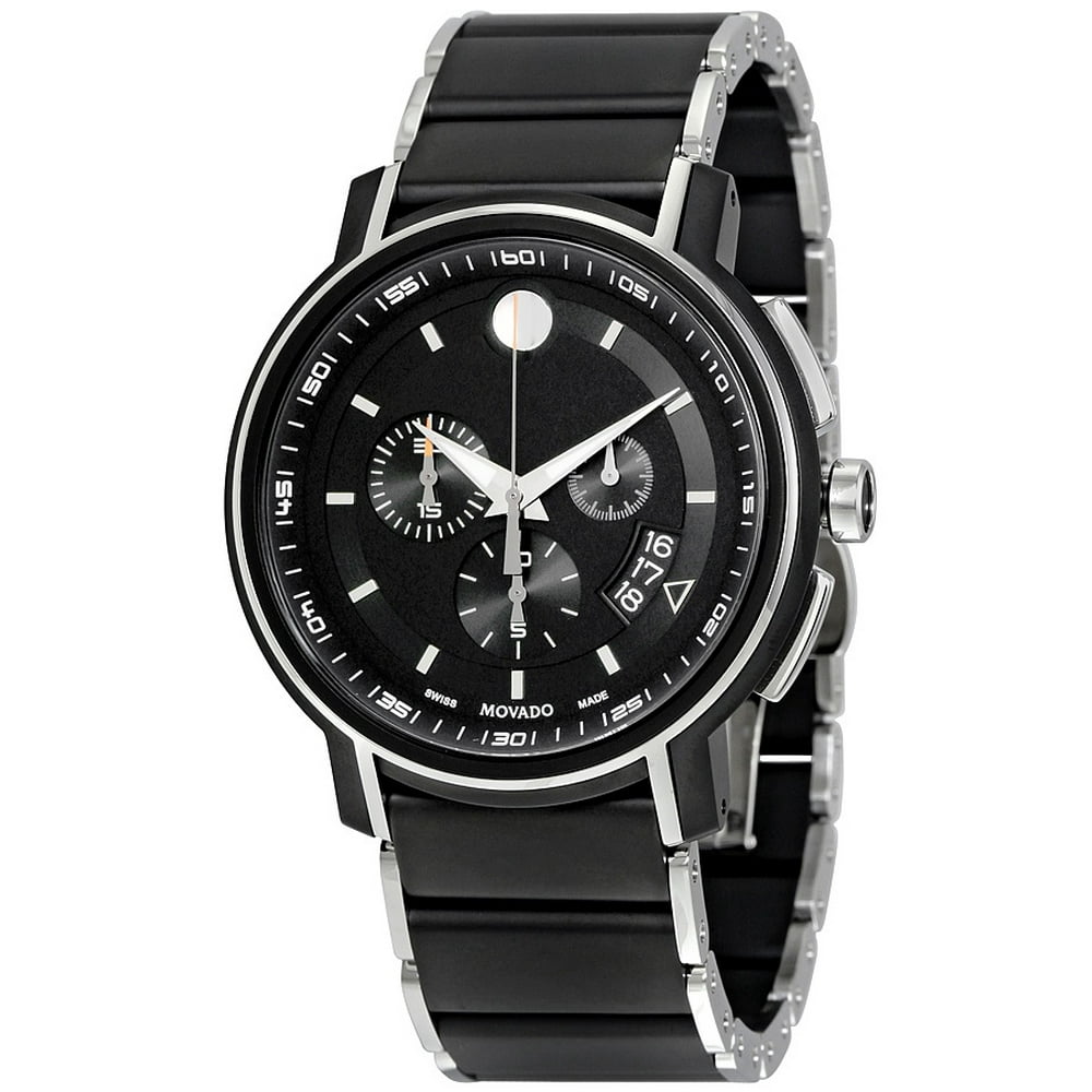 Movado Movado Strato Chronograph Black Dial Mens Watch 0607006
