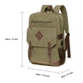 thumbnail image 2 of KAUKKO Mochila de Lona Vintage - Mochila para Exteriores de Gran Capacidad, Multifuncional y Duradera KF19, 16.2L（VERDE）, 2 of 4