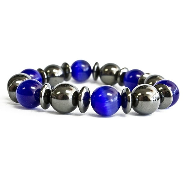 Feng Shui Import Bracelet Magnétique LLC - Bleu Foncé et Noir