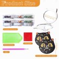 thumbnail image 4 of Espejo Maquillaje Con Mosaico Artístico Diamante Bolsillo Artesanal Gato Dibujos Animados Doble Cara, 4 of 9