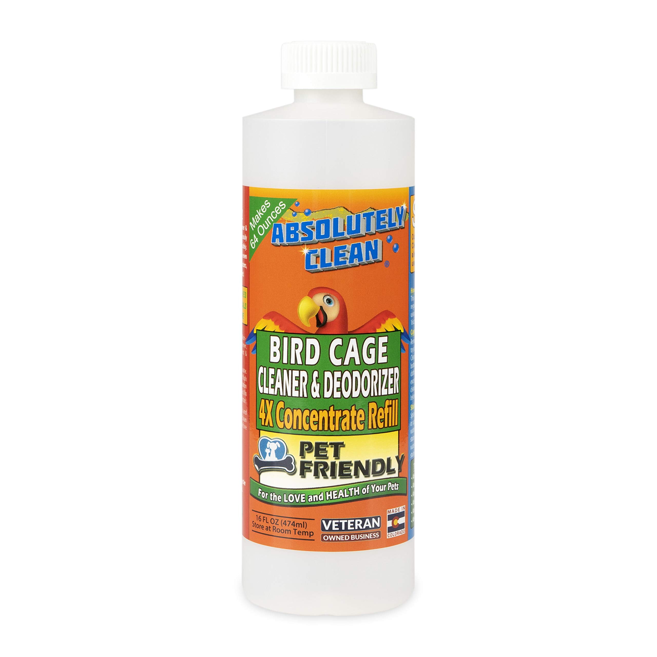 Absolutely Clean Amazing Bird Cage Cleaner and Deodorizer Just Spray