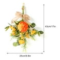 thumbnail image 2 of Colgante de ramo de simulación: bola de dalia naranja, amapola champán, ramo al revés, altura total 43 cm, ancho 25 cm, 2 of 9