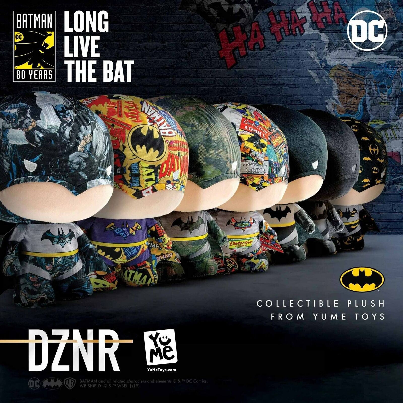 YuMe DZNR Batman – Peluche de coleccionista del 80 aniversario de Batman de  10 pulgadas (25.4 cm)