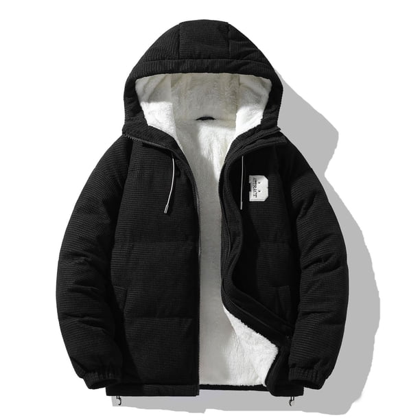 Xihbxyly Chaqueta de Algodón para Hombre, Abrigo Holgado y Acogedor de Manga Larga, Elegante Diseño de Bolsillo con Cremallera, Colores Sólidos Versátiles, Ideal para Reuniones Deportivas Al Aire Lib