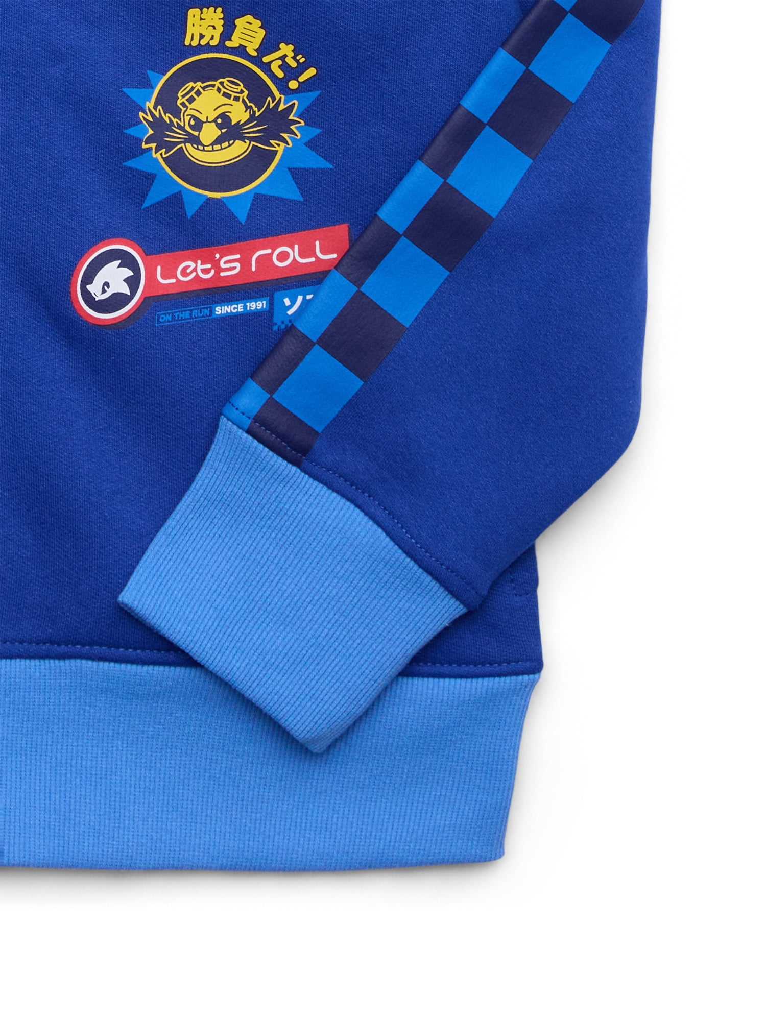 Sonic the Hedgehog Boys Shadowed Suit V2 Graphic Full-Zip Hoodie with Long Sleeves, Sizes XS-2X