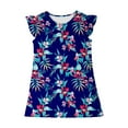 thumbnail image 5 of Kmdttou Toddler Girls Dress Summer Ruffle Sleeve Sundress Outfit For Kids 4-14T, 5 of 8