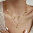 thumbnail image 4 of CFIOZYOS Diamond Pendant Necklace for Women， Dainty Gold Layered Necklaces 14k Gold Plated Stacked Cuban  Choker Necklaces Aesthetic Simple Gold Necklace Jewelry Gifts for Women, 4 of 11