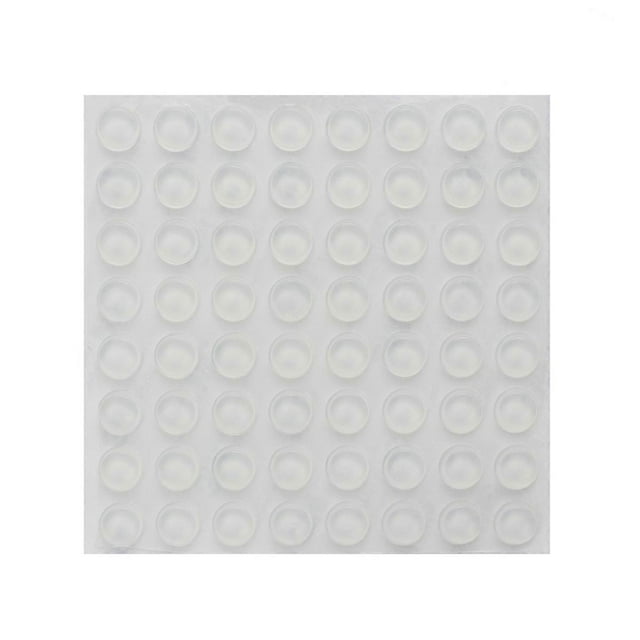 64pcs Small Clear Door Knob Bumpers Self-adhesive Door Stoppers Wall Protectors for Speakers Electronics Furniture