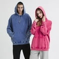 thumbnail image 6 of Mens Oversized Hoodies Vintage Hoodie Couples Pullover Acid Wash Hoodies for Men Streetwear Sweatshirts, 6 of 7