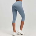 thumbnail image 6 of JnLxul Workout Pants for Women High Waisted Capri Leggings Stretchy Slim Fitting Tight Capris Gym Yoga Pants Trendy, 6 of 6