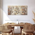 thumbnail image 3 of Elephant Stock Vintage Abstract Wall Art - Horizontal Multi Panel Canvas - Living Room Wall Decor - Floral And Botanical Multi Panel - Beige And Gray Decor - 56" x 27", 3 of 8