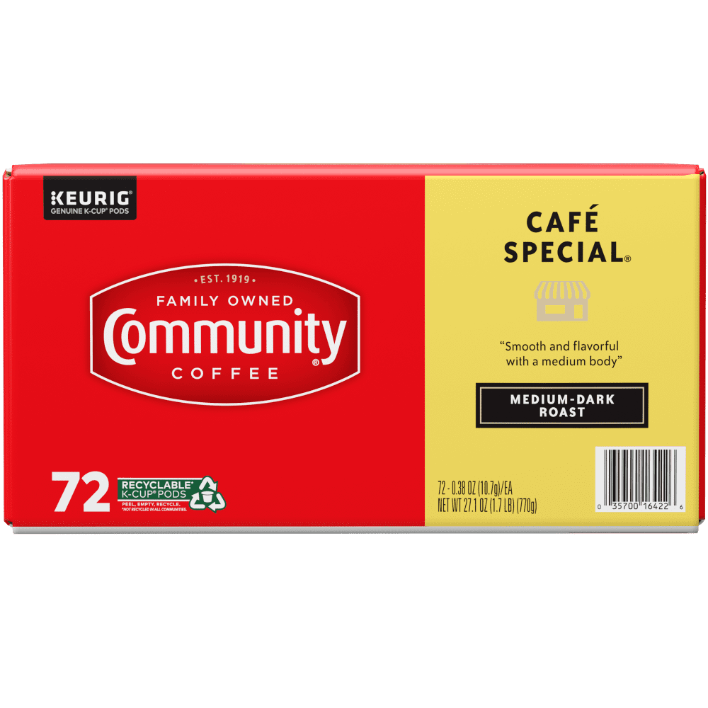 Community Coffee Café Special Pods for Keurig K-cups 72 Count
