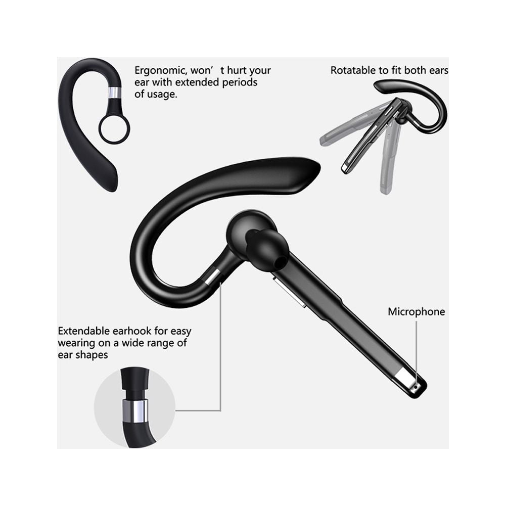 Wireless Earphones Built-in Dual Mic Noise Canceling Bluetooth 5.1 Earphone Earpiece with 500mAh Charging Case