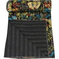 thumbnail image 4 of Farida Kahlo Printed Cotton Quilted Blanket Indian Handmade Bedspread Kantha Work Bohemian Bed Decor Throw Blanket, 4 of 4