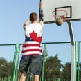 thumbnail image 5 of Naloa USA Canada Flag Basketball Jersey Reversible Men's Mesh Athletic Sports Shirts Training Practice S-4XLLarge, 5 of 6