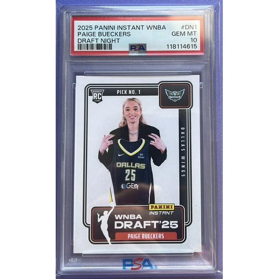 2025 Panini Draft Night Paige Bueckers Rookie Card PSA 10 Gem Mint