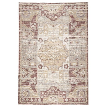 Obeetee Plaza Mocha Indoor/Outdoor Area Rug for Patio Pool Living Room 7 10 x9 10