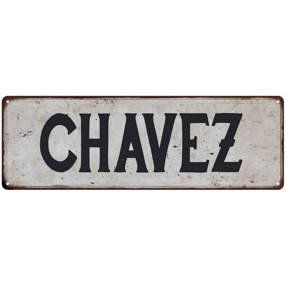 CHAVEZ Vintage Look Rustic Chic Metal Sign 6x18 106180036397