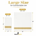 thumbnail image 6 of Impresserve Disposable Cloth-Like Paper Guest Towels, White with Gold Band, Soft Absorbent Hand Towels for Bathroom and Events, 100 Sheets, 6 of 8