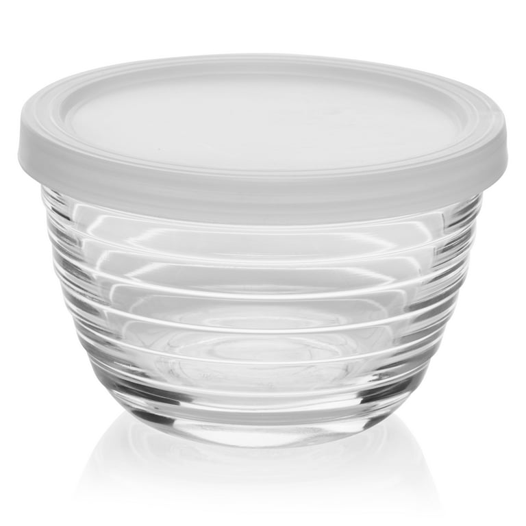 POYIPI Crystal Glass Bowl with Lid Salad Bowls 27oz