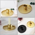 thumbnail image 4 of UPKOCH Retro Candlestick Iron Tealight Holder Golden 2Pcs, 4 of 6