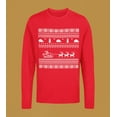 thumbnail image 5 of Old Glory Mens Santa Sleigh Ugly Christmas Sweater Long Sleeve T Shirt, 5 of 6