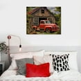 thumbnail image 3 of Creowell Farmhouse Truck Wall Art, Old Truck Wall Art, Farmhouse Canvas Wall Art, Vintage Red Truck Pictures Wall Art for Country Wall Decor, Rustic Farmhouse Wall Painting for Living Room 20x16 Inch, 3 of 3