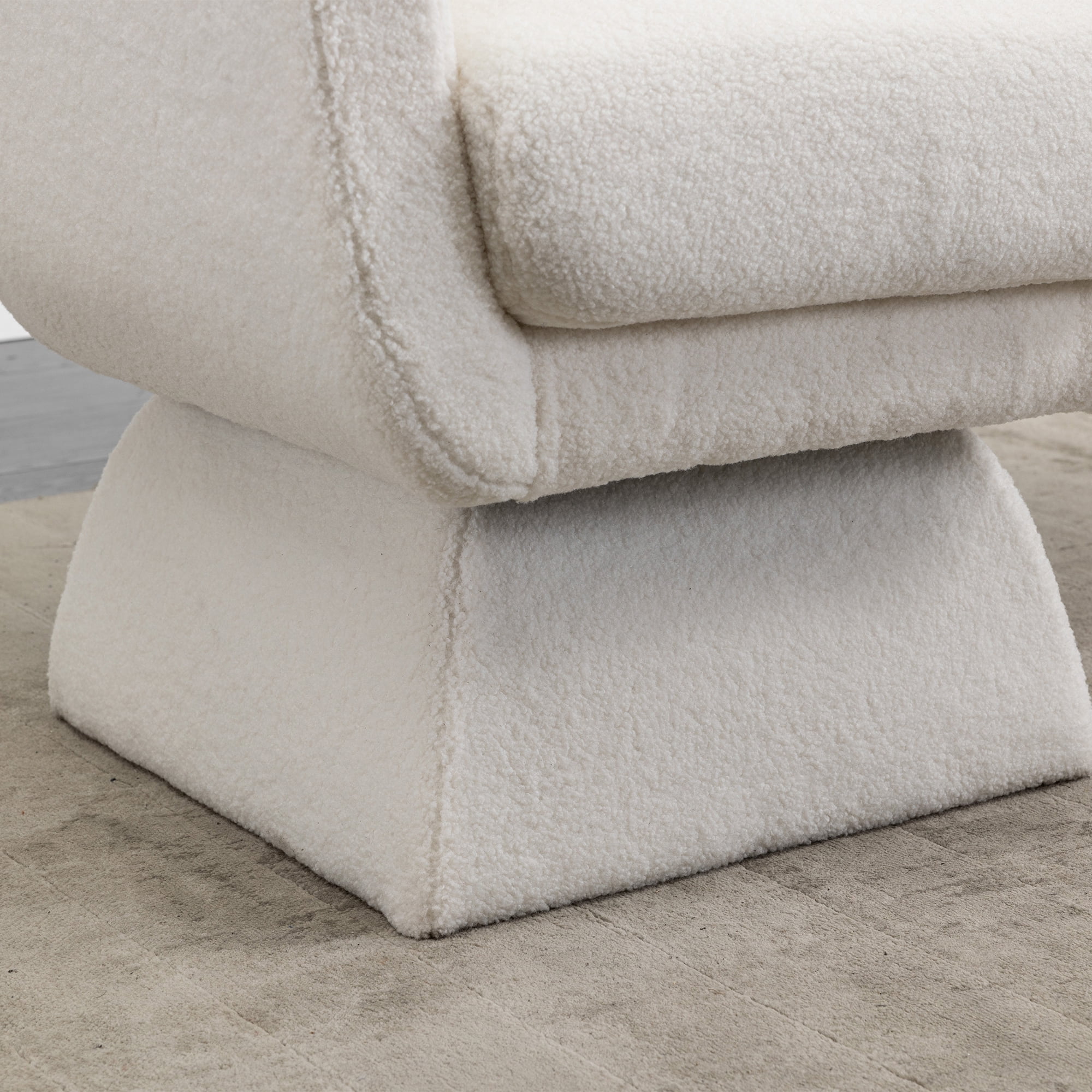 Kadyn 30.30"H Swivel Accent Chair, Single Sofa Chairs for Living Room, Ivory 360 Degree Armchair Kadyn 30.30"H Swivel Accent Chair, Single Sofa Chairs for Living Room, Ivory 360 Degree Armchair