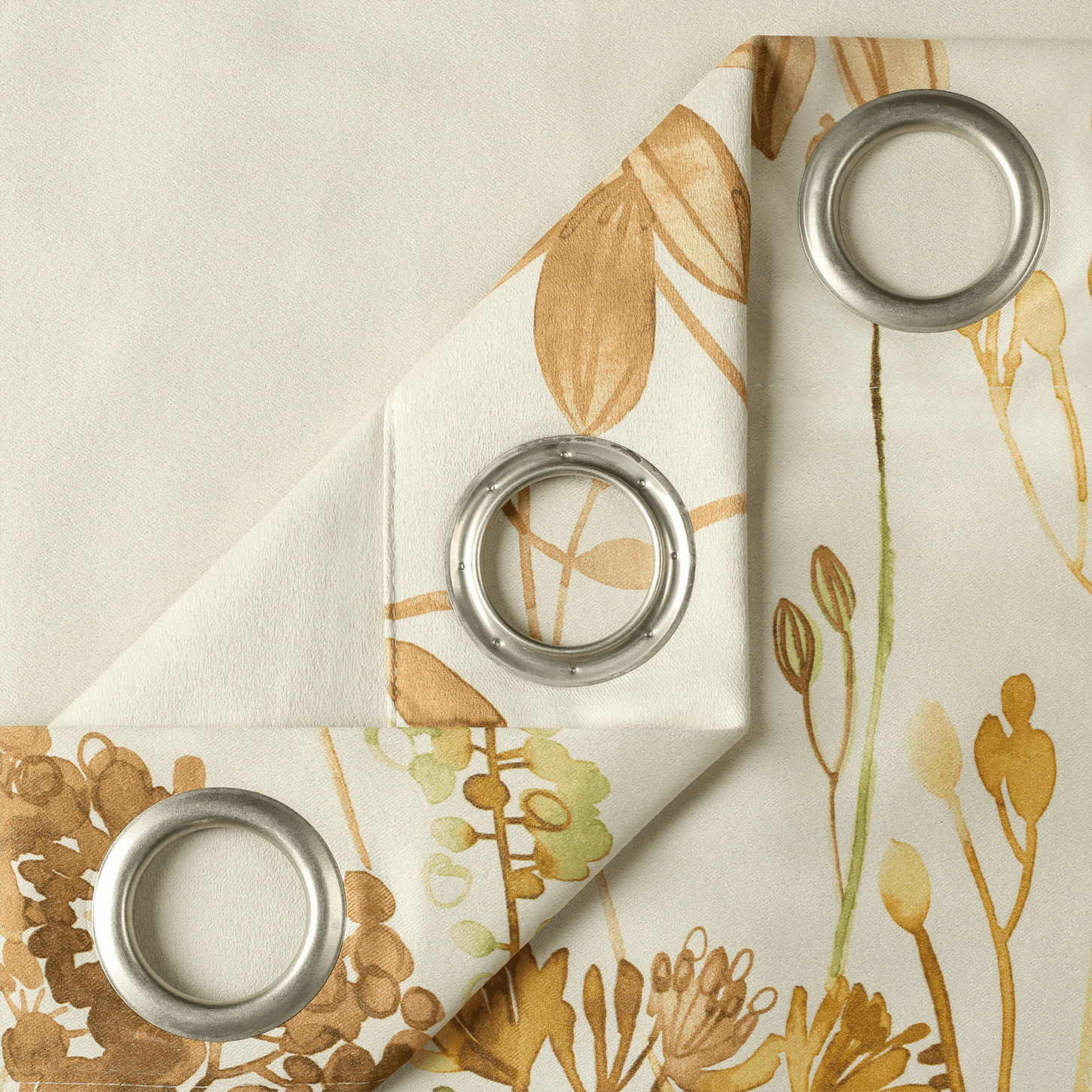 VOGOL Plant Print Home Decor Window Curtains for Bedroom, Grommet Vintage Room Darkening Drapes for Dining Room, 52x84 inch, 2 Panels, Brown