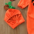 thumbnail image 5 of Huvoen Fleece Pullover Hoodie and Pants Outfit Set for Little Kid Toddler Baby Girls Boys Cosplay Halloween Romper Costume Cute Jumpsuit 0-24M Orange 18-24 months, 5 of 7