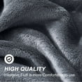 thumbnail image 5 of Howarmer Large Dark Gray Throw Blankets, Twin Size Soft Lightweight Flannel Fleece Blanket, 60" x 80", 5 of 6