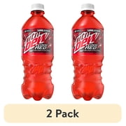 (2 pack) Mountain Dew Code Red Cherry Soda Pop, 20 oz Bottle