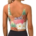 thumbnail image 3 of Xecao Succulent And Cactus for Sports Bra with Removable Pads, Crop Tank Top Design, Women's Longline Sports Bra - Non-Wired - Medium, 3 of 9