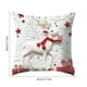 thumbnail image 3 of Funda de Cojín Navideña | Cojín Decorativo de Lino para Sofá con Diseño de Alces Navideños de 45 X 45 X 1 Cm (18 Pulgadas) | Suave y Cómodo | Blanco | 1 Unidad, 3 of 6