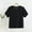 Black, variant on Women's Casual Blouse, Short Sleeve Round Neck Top, Soft Stretch Solid Color Shirt for Everyday Wear