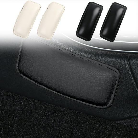 Nsxcdh Car Knee and Leg Cushions Pair,PU Foam Pads for Door and Console,Relieve Pressure Comfortable Support,Universal Interior Accessory,Auto Accessories