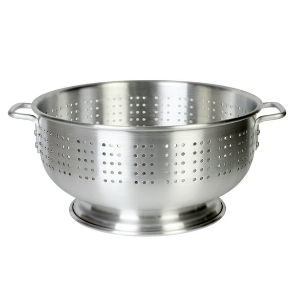 Excellante 16 quart Aluminum colander with handle, heavy duty (1.8 millimeter), comes in each