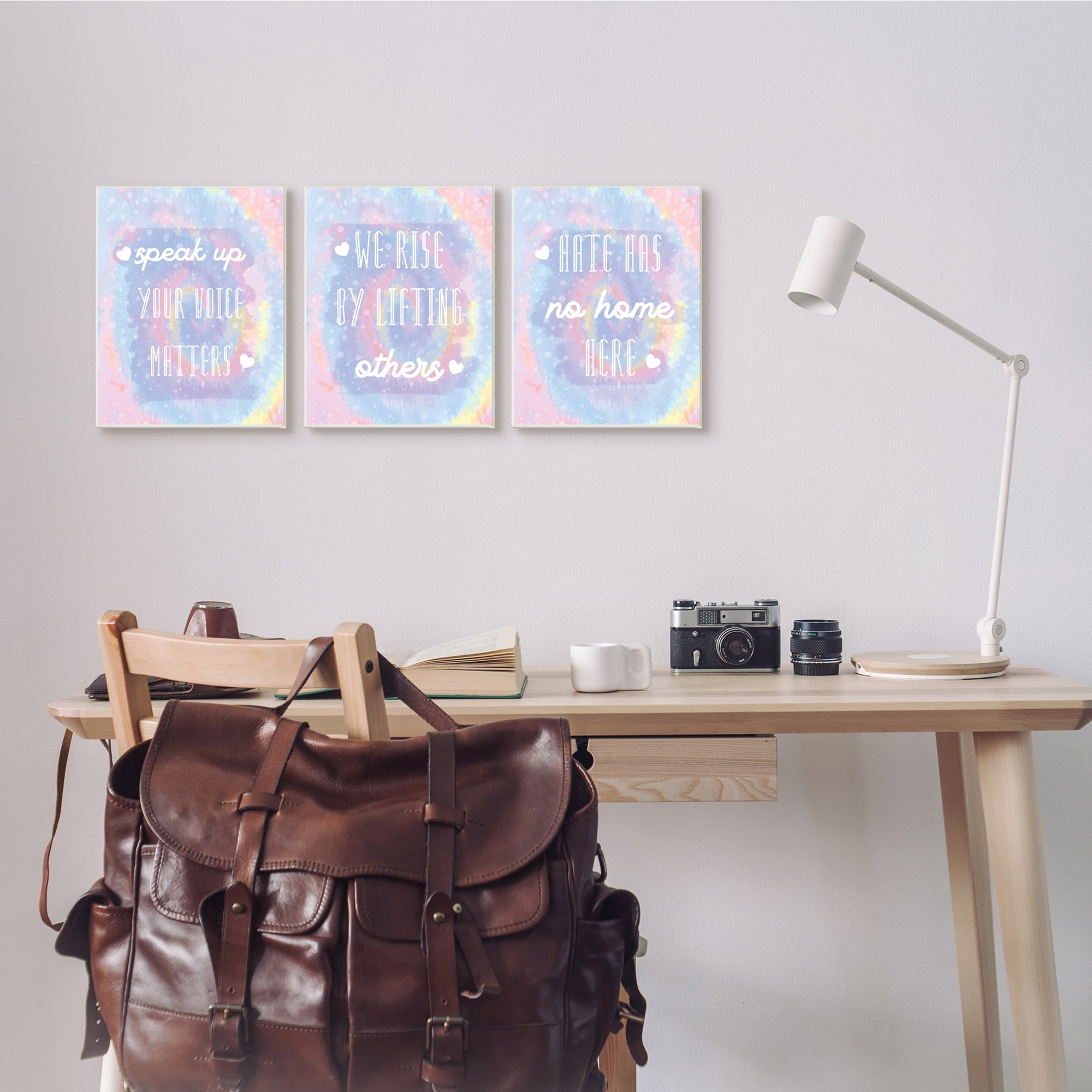 Stupell Industries Speak Up Phrases Tie Dye Inspirational Quotes Wall Plaque, 10 x 15, Design by Daphne Polselli