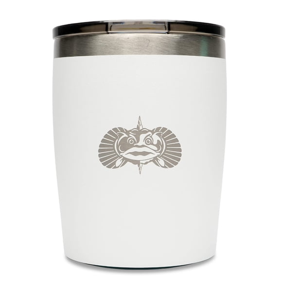 Vaso Toadfish de acero inoxidable con aislamiento Rocks de 10 onzas, blanco