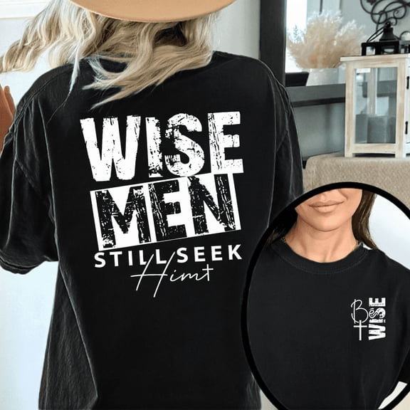 Women's Black Print Tshirt Graphic Tees Christian Spiritual Pursuit S-6XL Shirts Tops