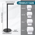 thumbnail image 2 of FUYGRCJ Toilet Paper Holder, Free Standing Toilet Roll Holder with Top Storage Shelf Rustproof Stainless Steel Toilet Paper Stand Pedestal Toilet Paper Dispenser No Drilling Toilet Paper Holder Stand, 2 of 10