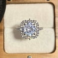 thumbnail image 5 of K-KED Round Cubic Zircon Gorgeous 925 Silver Filled Ring Women Wedding Ring Sz 6-10-7, 5 of 6