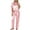 Pink, variant on DAKIMOE Womens Silk Satin Pajama Set Short Sleeve Shirt with Long Pajamas Pant Set Two-piece Pj Sets Soft Sleepwear Loungewear Nightwear Pjs S-2XL, Pink, S