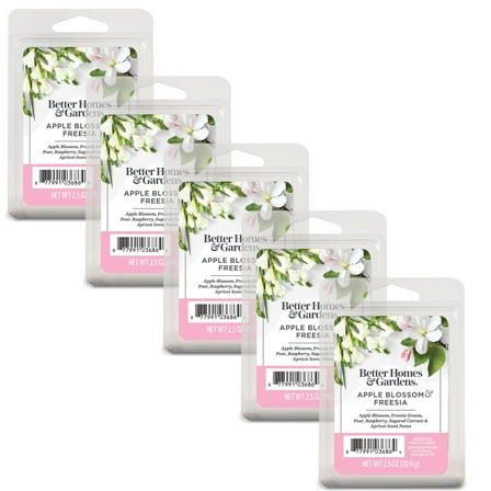 Apple Blossom Freesia Scented Wax Melts, Better Homes & Gardens, 2.5 oz (5-Pack)