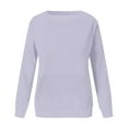 thumbnail image 6 of Dwellite Sweatshirt for Women,Plus Size Crewneck Sweatshirts Oversized Pullover Tops Fall Winter Clothes 2026 with Pocket Light Purple 5XL, 6 of 6